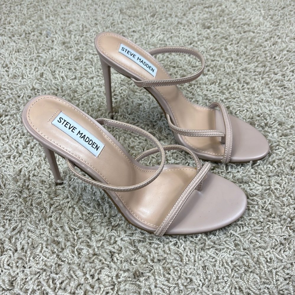 Steve Madden Nude Strappy Stiletto Heels